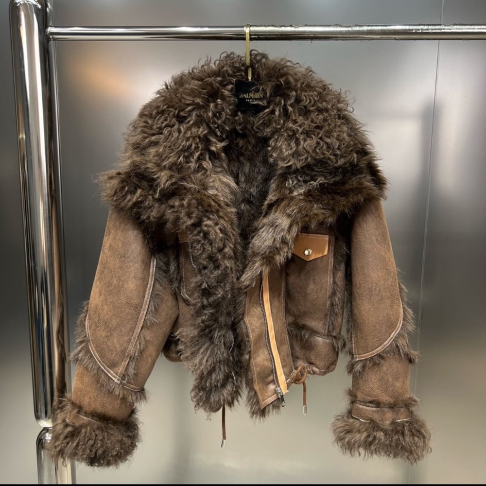 COPY - Oversized Cropped Faux Fur Winter Jacket/Coat